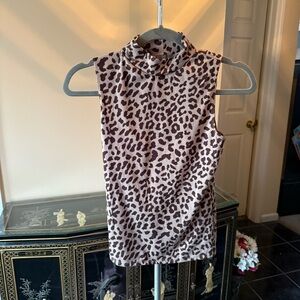 Leopard Print Sleeveless Top
